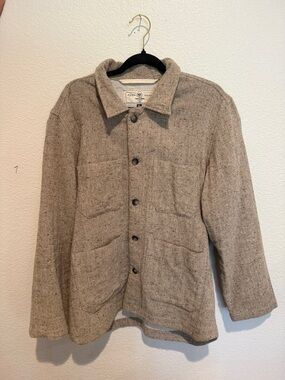 Rogue Territory Taupe Button-Up Shirt Jacket